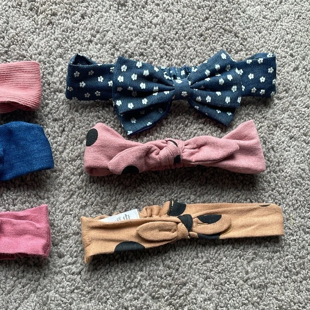 Set Of 6 Infant Toddler Girls Bow Headbands